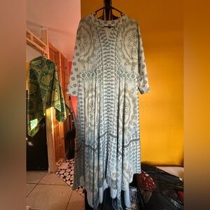 Chic Patterned Long Sleeve Dress